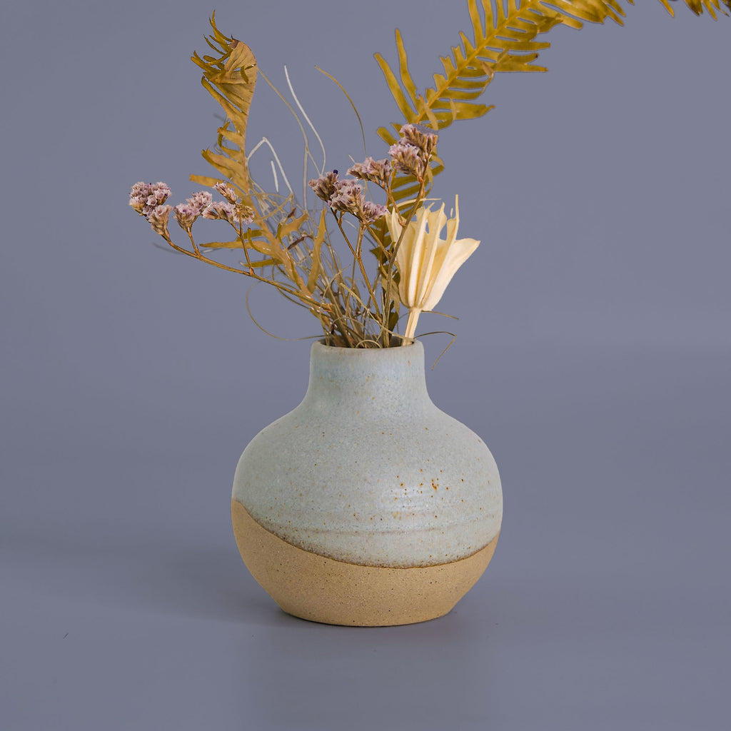 Obelia Vase in Silvermist Glaze