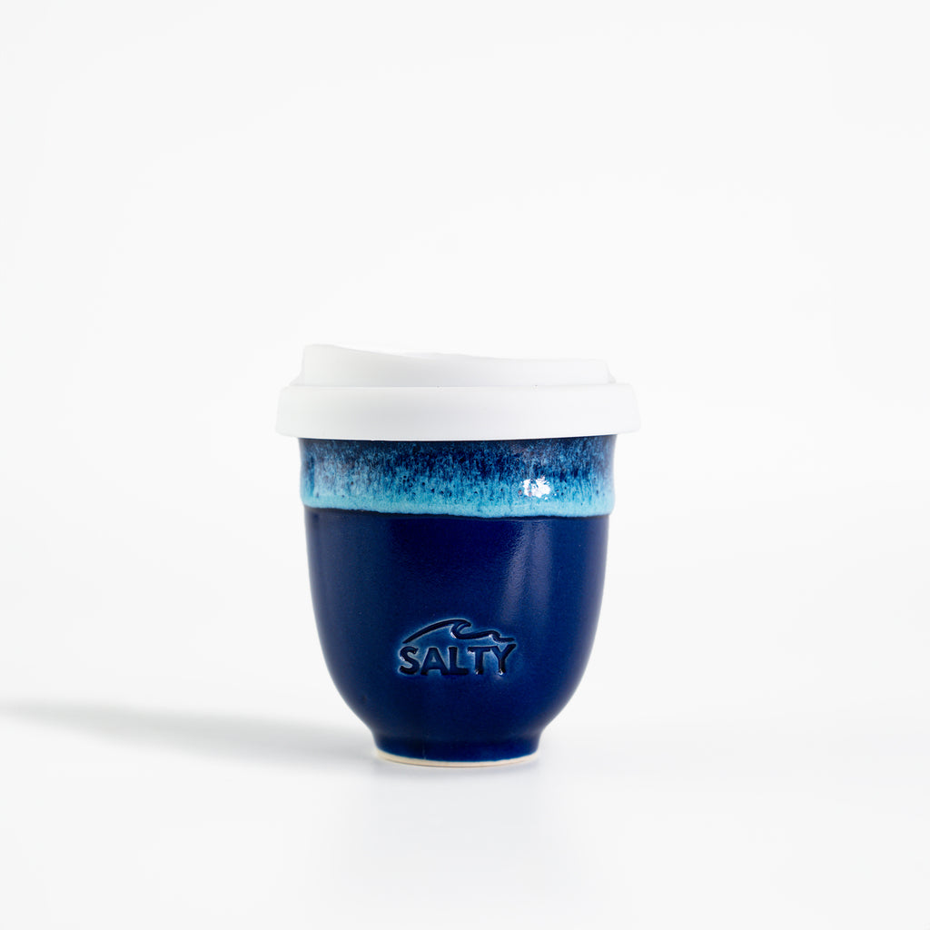 Blue stamped cup