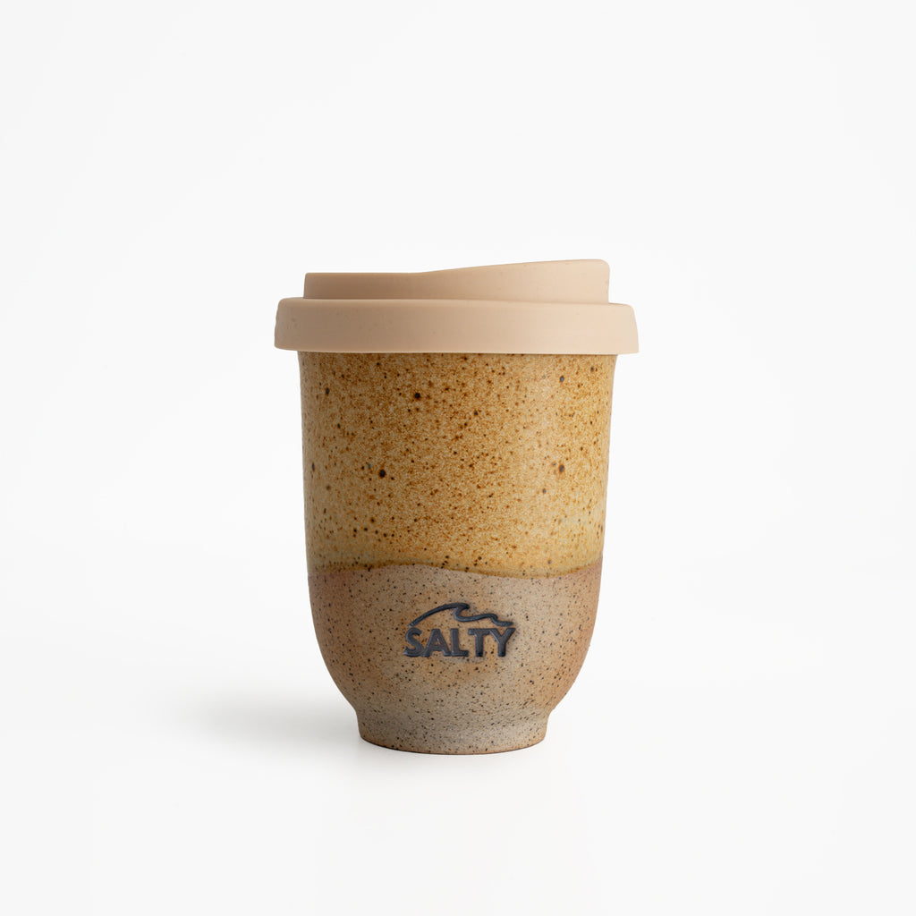 Beige stamped cup