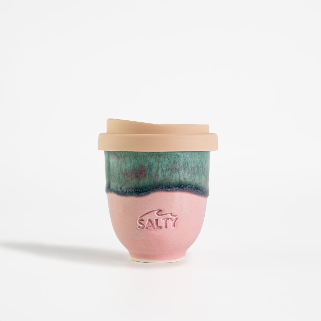 pink stamped cup