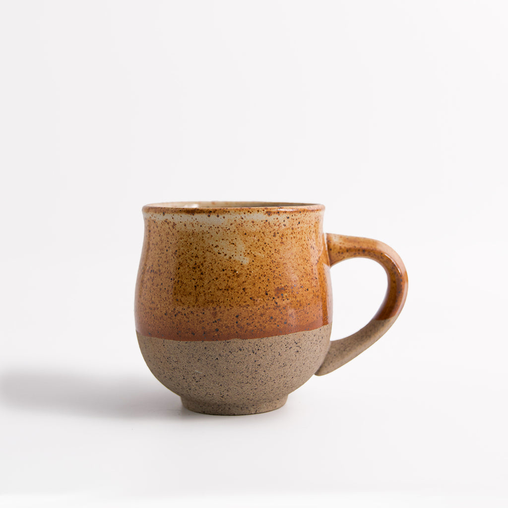 Orange speckled mug