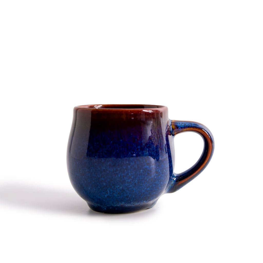 Small blue and black mug