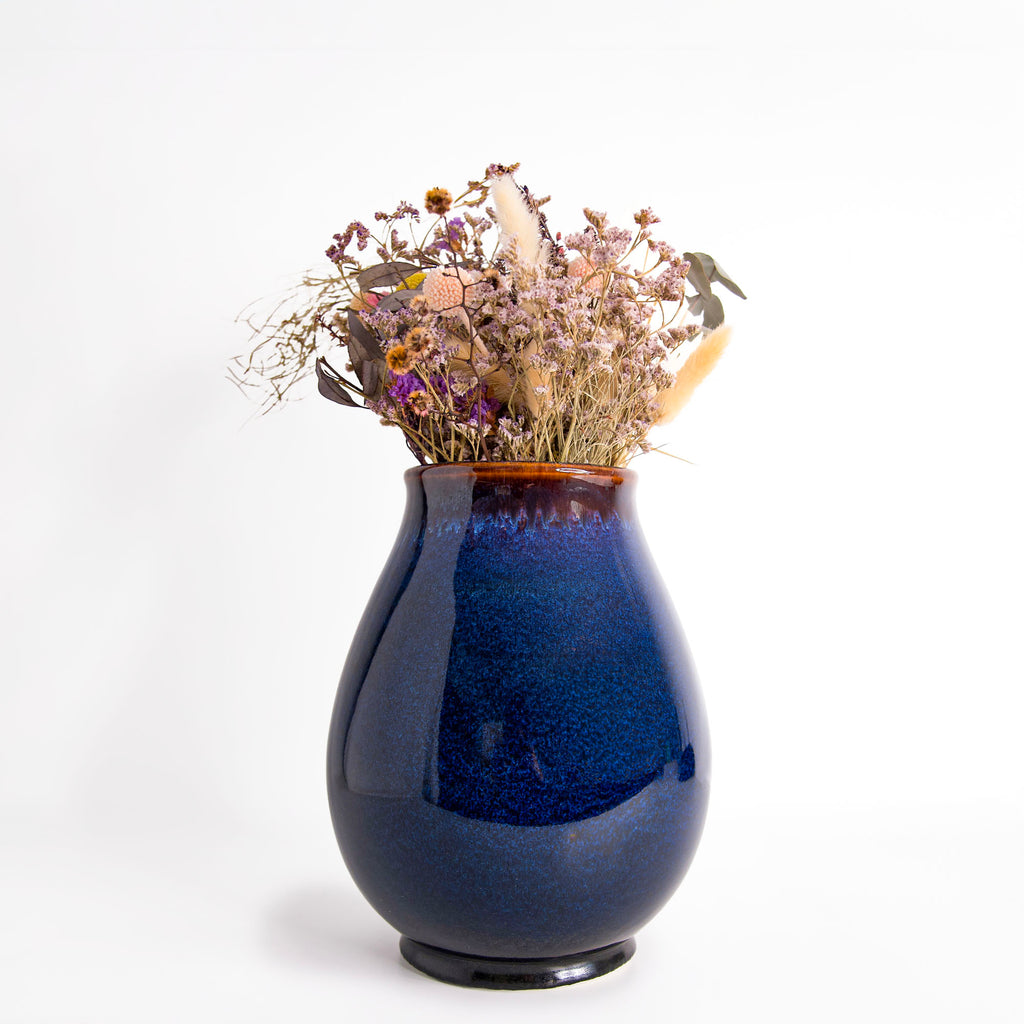 Dark blue large vase